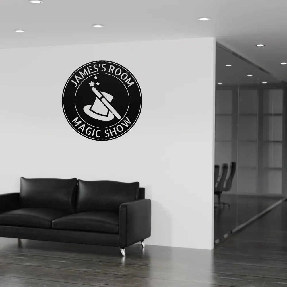 Custom Magician Hat Metal Sign